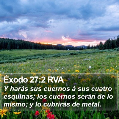 Éxodo 27:2 RVA Bible Verse Image