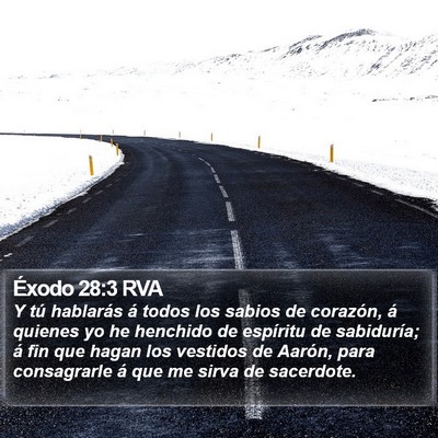 Éxodo 28:3 RVA Bible Verse Image
