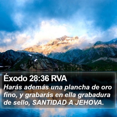 Éxodo 28:36 RVA Bible Verse Image