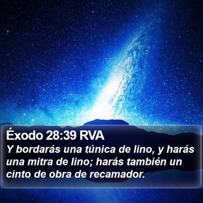Éxodo 28:39 RVA Bible Verse Image