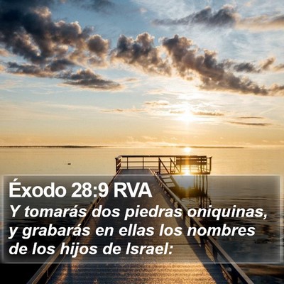 Éxodo 28:9 RVA Bible Verse Image