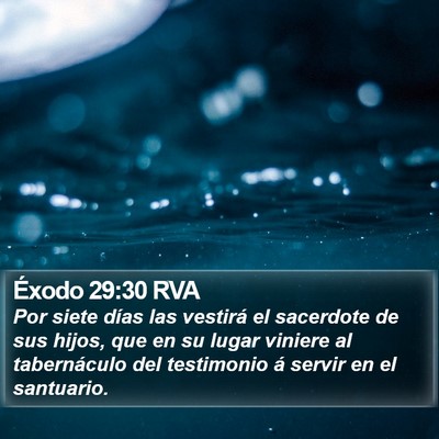Éxodo 29:30 RVA Bible Verse Image