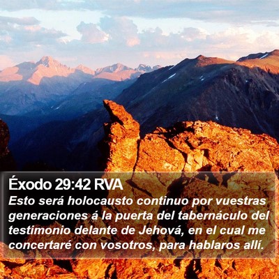 Éxodo 29:42 RVA Bible Verse Image