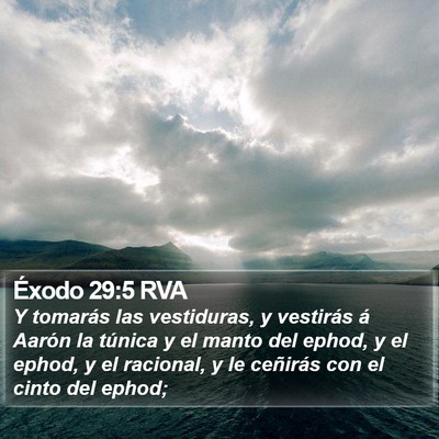 Éxodo 29:5 RVA Bible Verse Image