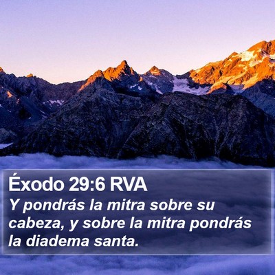 Éxodo 29:6 RVA Bible Verse Image