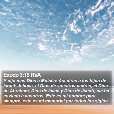 Éxodo 3:15 RVA Bible Verse Image