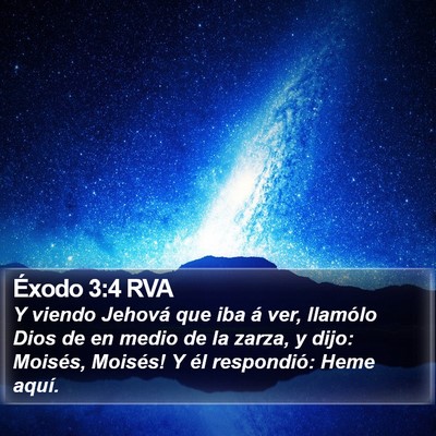 Éxodo 3:4 RVA Bible Verse Image