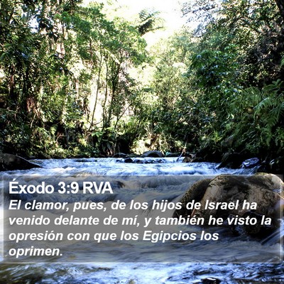 Éxodo 3:9 RVA Bible Verse Image