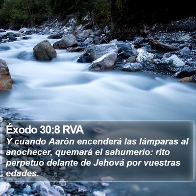 Éxodo 30:8 RVA Bible Verse Image