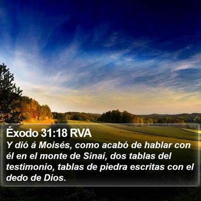 Éxodo 31:18 RVA Bible Verse Image