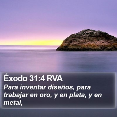 Éxodo 31:4 RVA Bible Verse Image