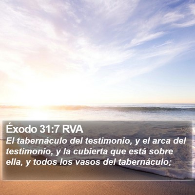 Éxodo 31:7 RVA Bible Verse Image