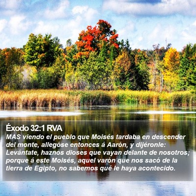Éxodo 32:1 RVA Bible Verse Image