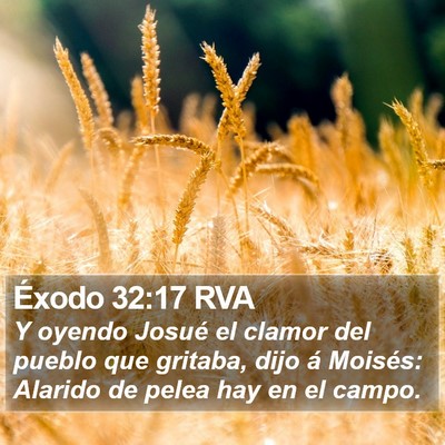 Éxodo 32:17 RVA Bible Verse Image