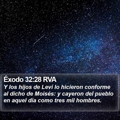 Éxodo 32:28 RVA Bible Verse Image