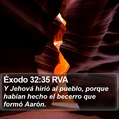 Éxodo 32:35 RVA Bible Verse Image