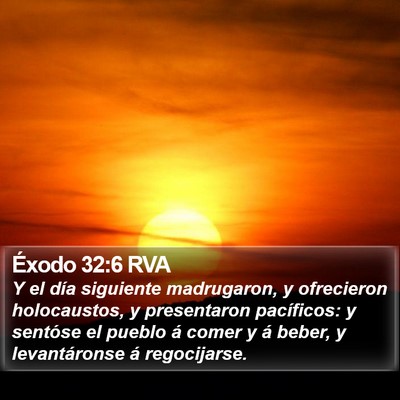 Éxodo 32:6 RVA Bible Verse Image