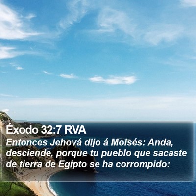 Éxodo 32:7 RVA Bible Verse Image