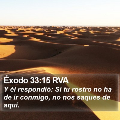 Éxodo 33:15 RVA Bible Verse Image