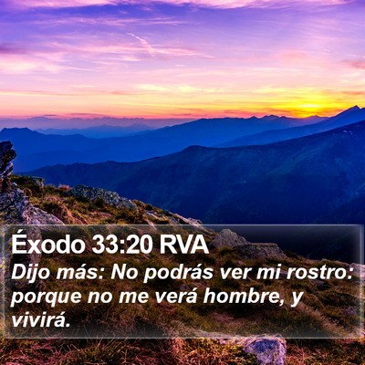 Éxodo 33:20 RVA Bible Verse Image