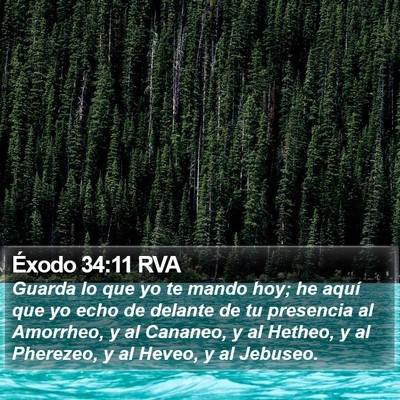 Éxodo 34:11 RVA Bible Verse Image