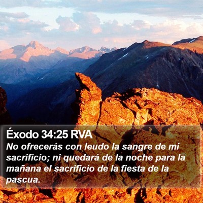 Éxodo 34:25 RVA Bible Verse Image