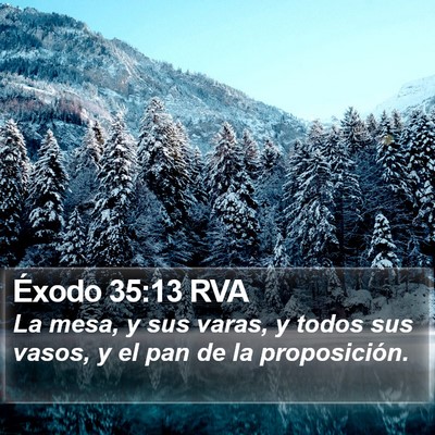 Éxodo 35:13 RVA Bible Verse Image