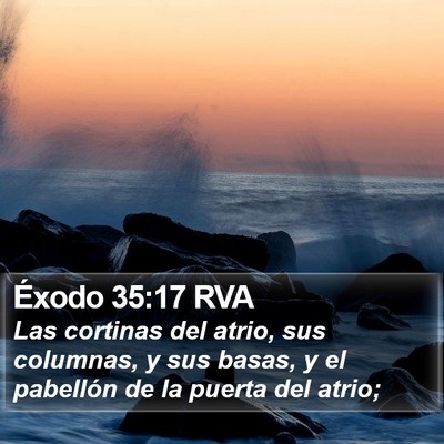 Éxodo 35:17 RVA Bible Verse Image