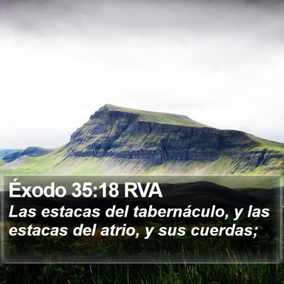 Éxodo 35:18 RVA Bible Verse Image