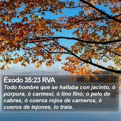 Éxodo 35:23 RVA Bible Verse Image