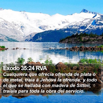 Éxodo 35:24 RVA Bible Verse Image