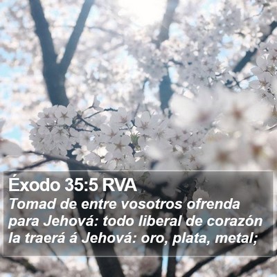 Éxodo 35:5 RVA Bible Verse Image