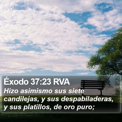 Éxodo 37:23 RVA Bible Verse Image