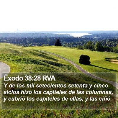 Éxodo 38:28 RVA Bible Verse Image