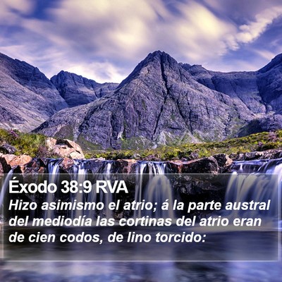 Éxodo 38:9 RVA Bible Verse Image