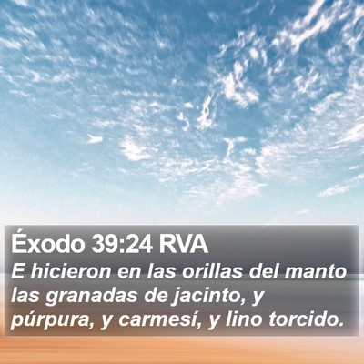 Éxodo 39:24 RVA Bible Verse Image