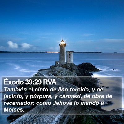 Éxodo 39:29 RVA Bible Verse Image