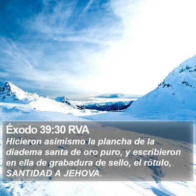 Éxodo 39:30 RVA Bible Verse Image