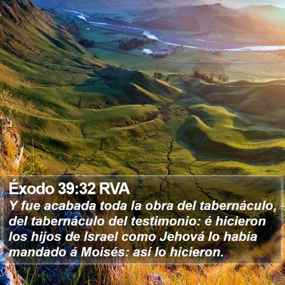 Éxodo 39:32 RVA Bible Verse Image