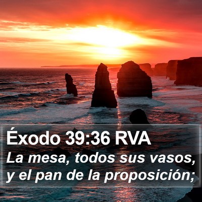 Éxodo 39:36 RVA Bible Verse Image