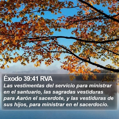 Éxodo 39:41 RVA Bible Verse Image