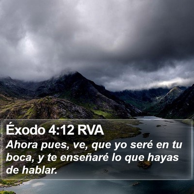 Éxodo 4:12 RVA Bible Verse Image