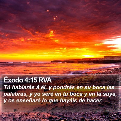 Éxodo 4:15 RVA Bible Verse Image