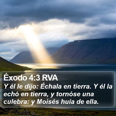 Éxodo 4:3 RVA Bible Verse Image
