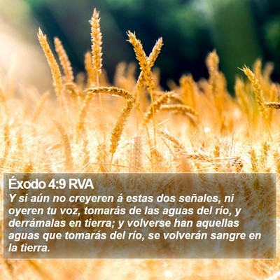 Éxodo 4:9 RVA Bible Verse Image