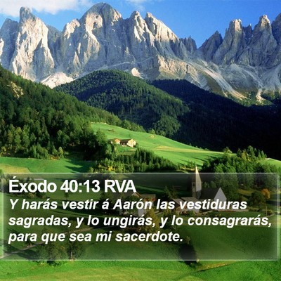 Éxodo 40:13 RVA Bible Verse Image