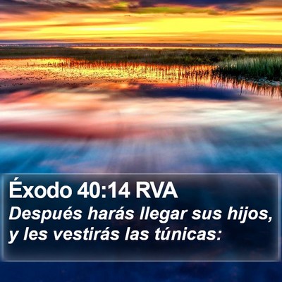 Éxodo 40:14 RVA Bible Verse Image