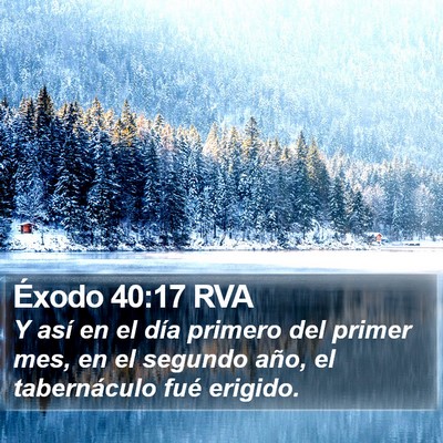 Éxodo 40:17 RVA Bible Verse Image