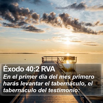 Éxodo 40:2 RVA Bible Verse Image