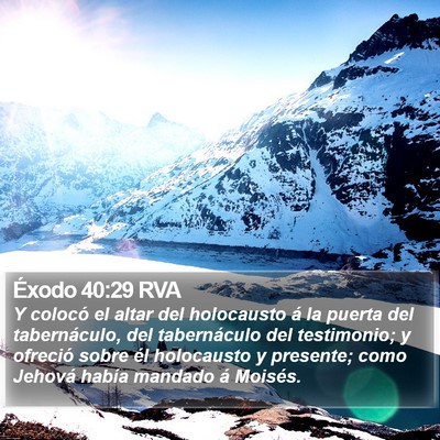 Éxodo 40:29 RVA Bible Verse Image